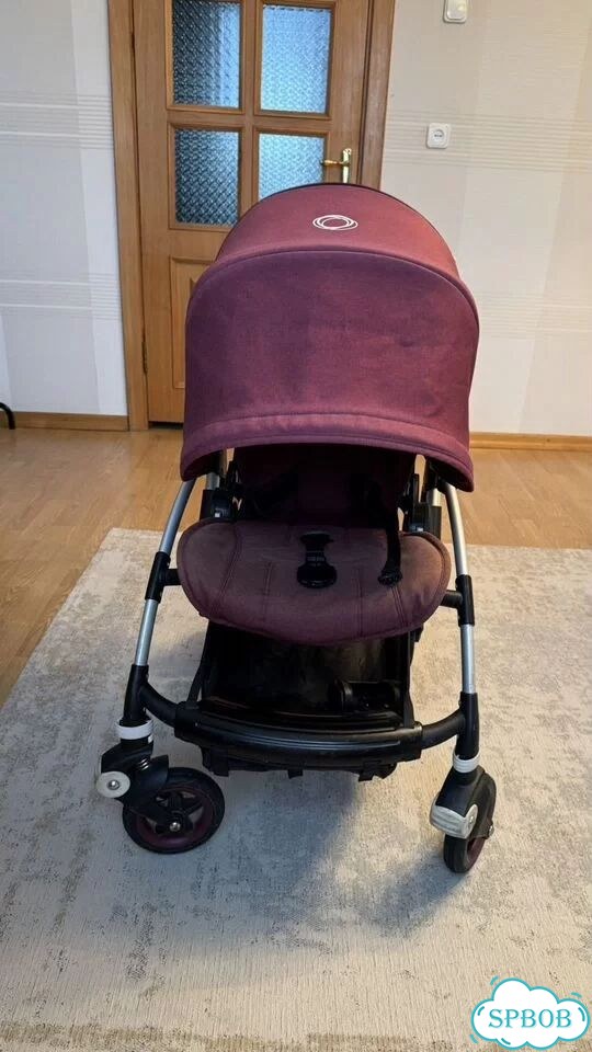 Коляска bugaboo bee 5 бордовая фото 2