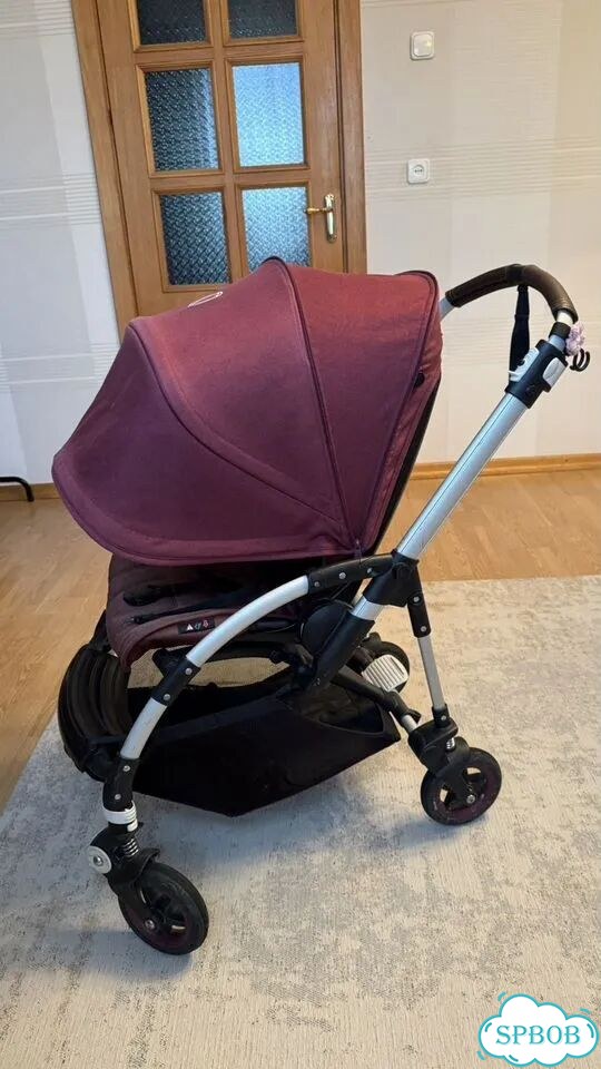 Коляска bugaboo bee 5 бордовая фото 3