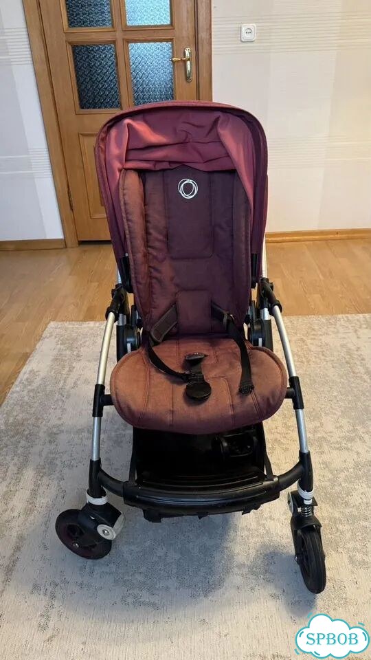 Коляска bugaboo bee 5 бордовая фото 4