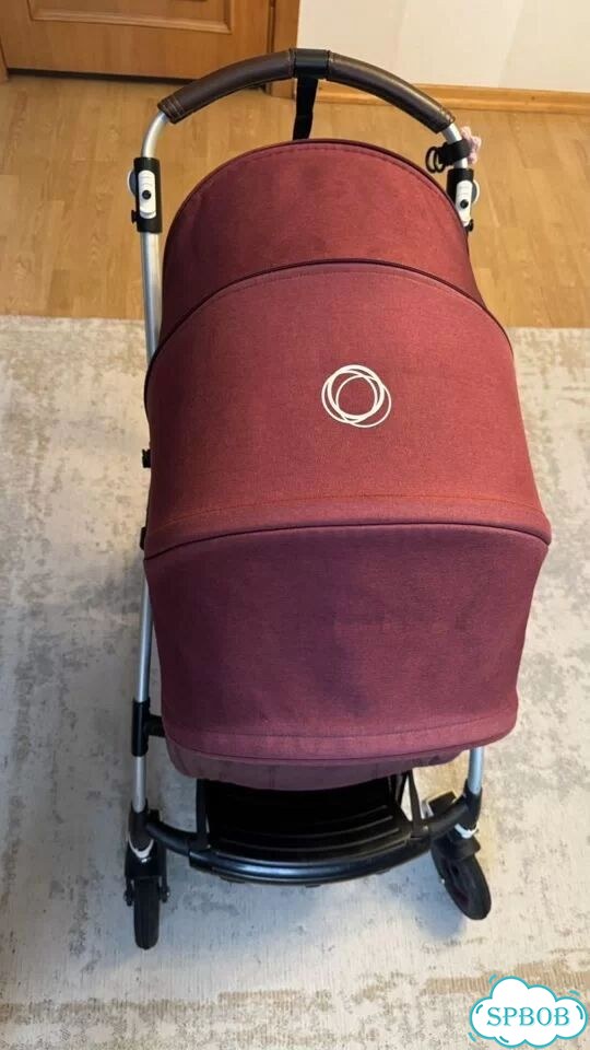 Коляска bugaboo bee 5 бордовая фото 5