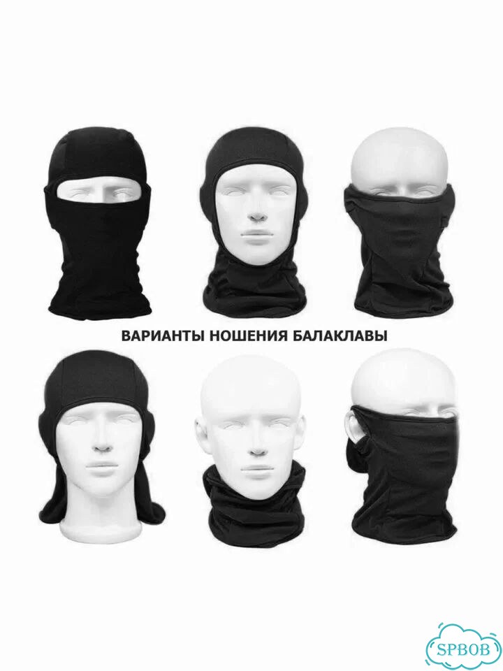 Балаклава трансформер подшлемник, зеленый пиксель фото 8