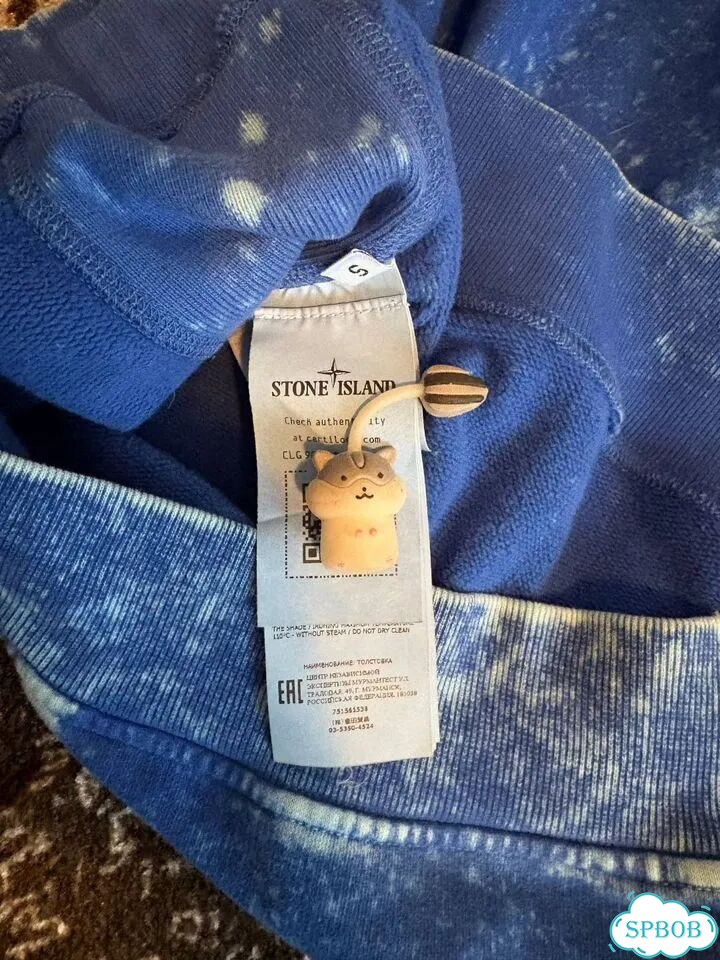 Stone island off dye синий свитшот фото 6