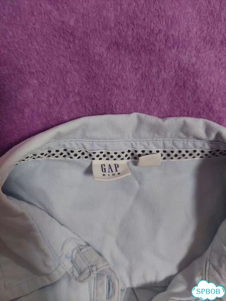 Стильная рубашка деним gap для девочки фото 2