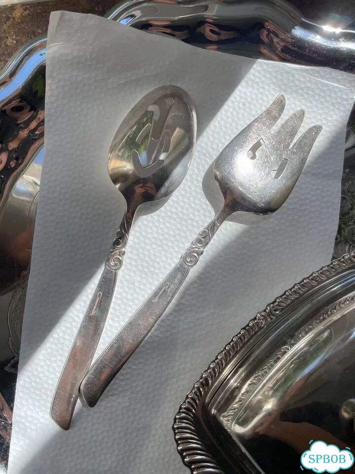 Винтажные Вилка и Ложка Серебрение Америка фото 3