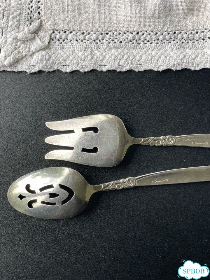 Винтажные Вилка и Ложка Серебрение Америка фото 4