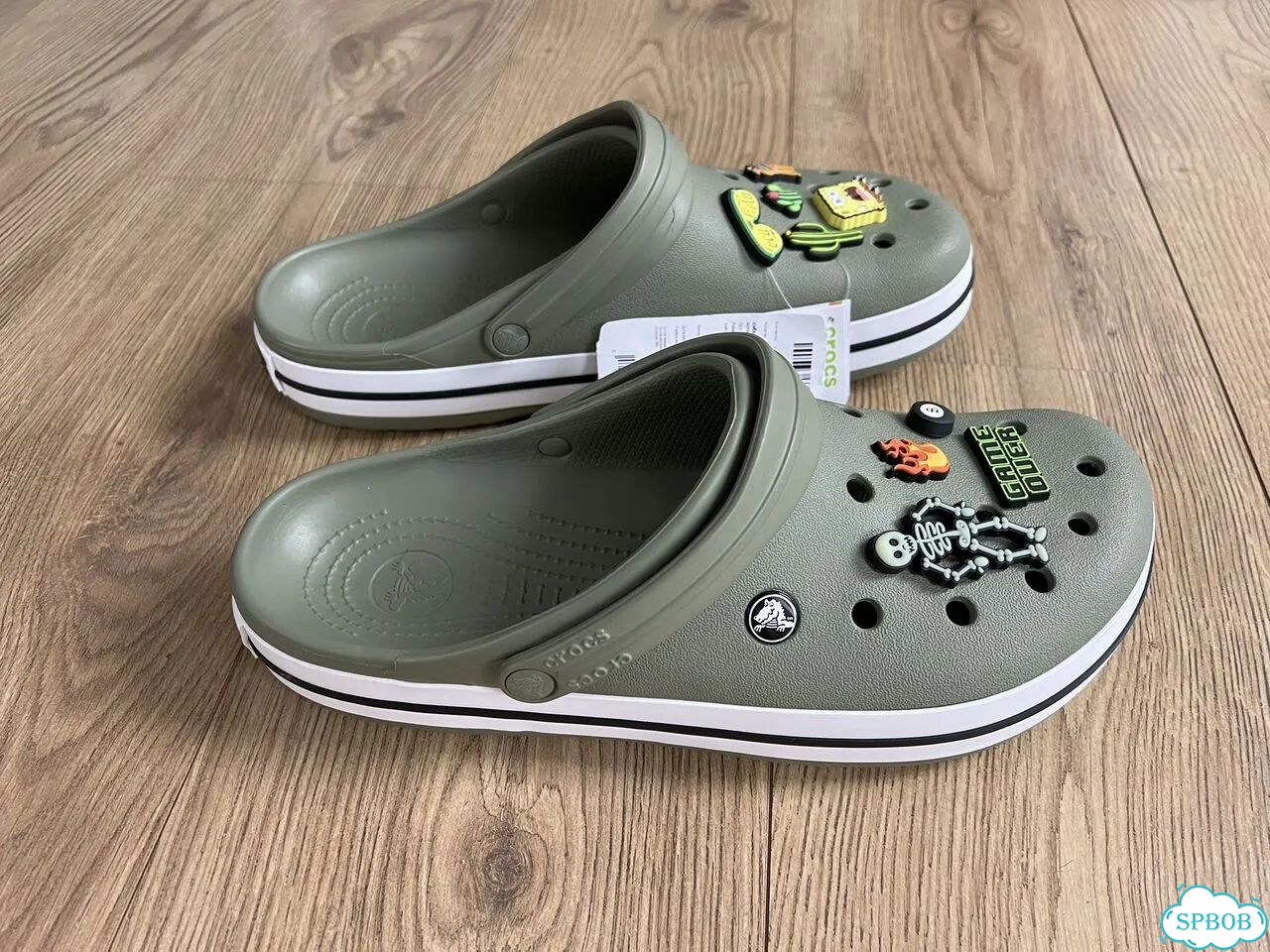 Crocs оригинал сабо Crocband Army Green 45/46 фото 1