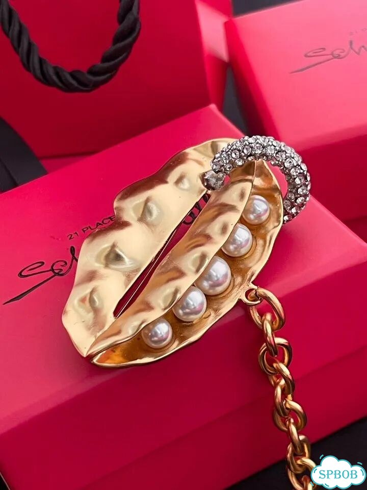 Брошь Schiaparelli Gold Plated Eye and Lip, LUX фото 7