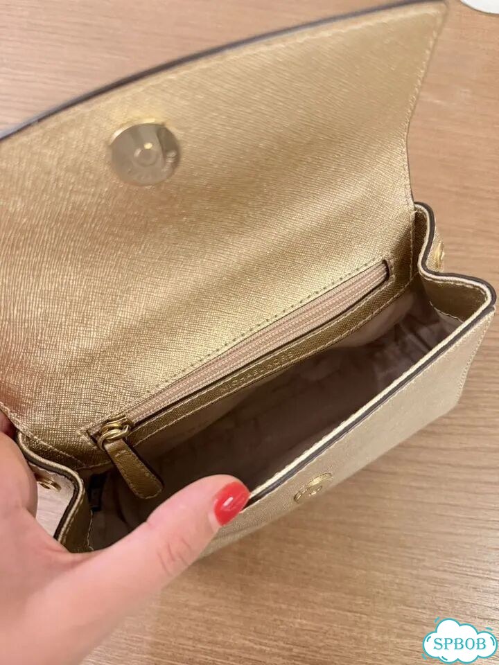 Сумка michael kors кроссбоди золотая майкл корс фото 5