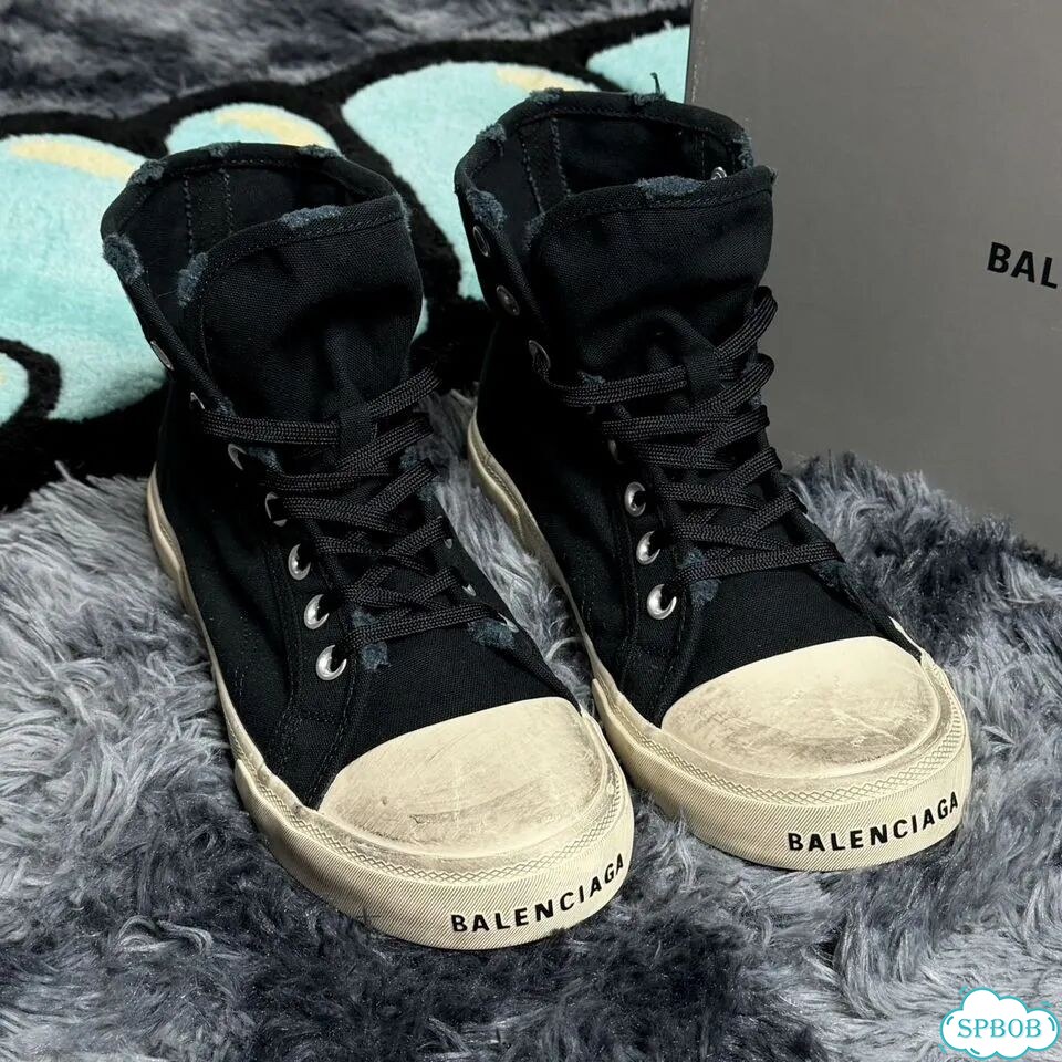 Кеды Balenciaga paris high black/white фото 1