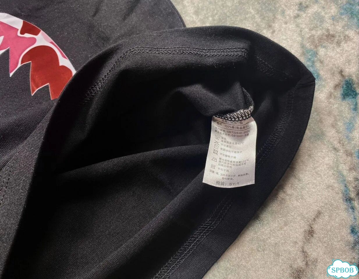 Черная Футболка Bape Shark Red фото 8