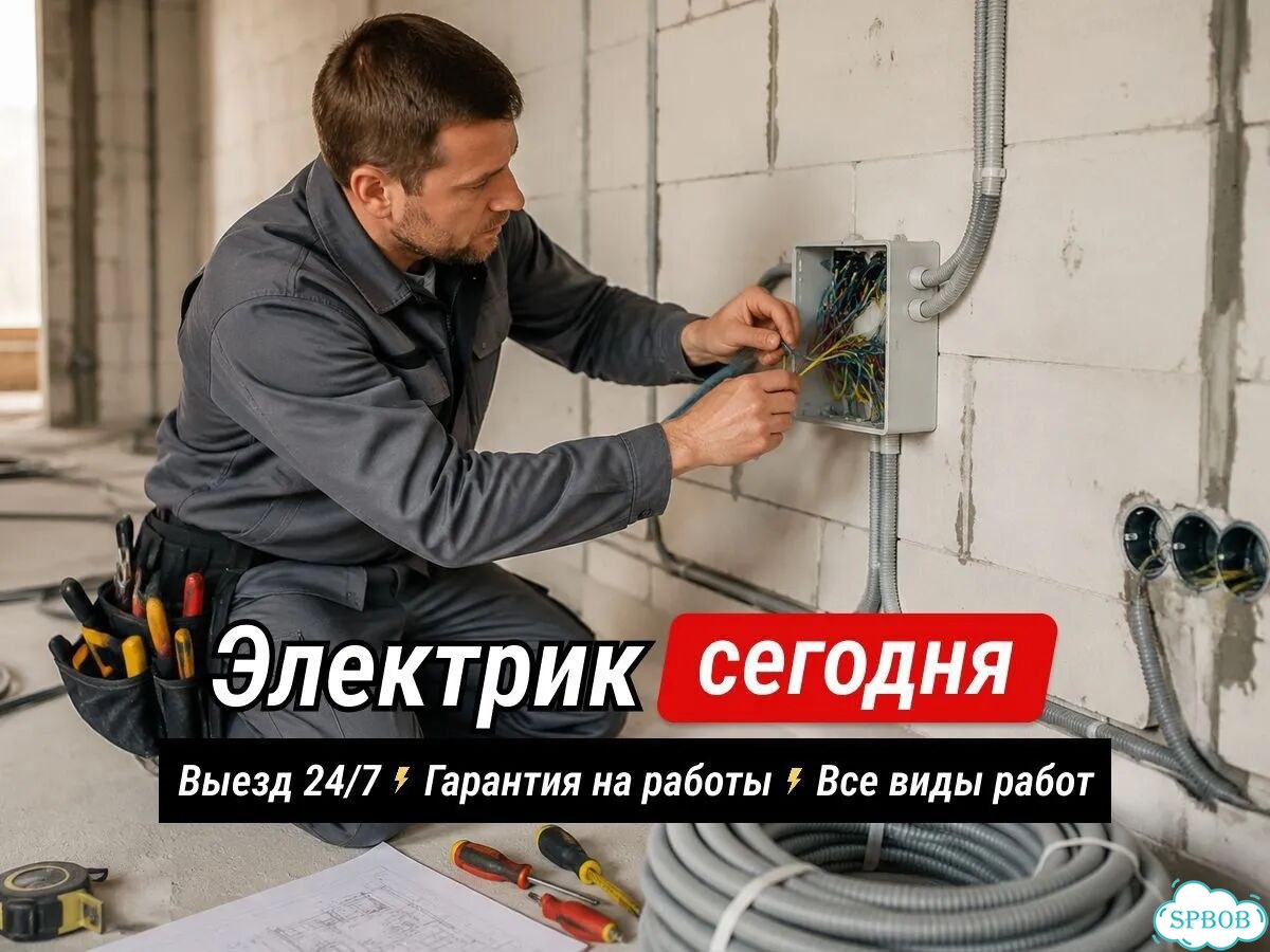 Электромонтажные работы. Электрик 24/7 фото 1
