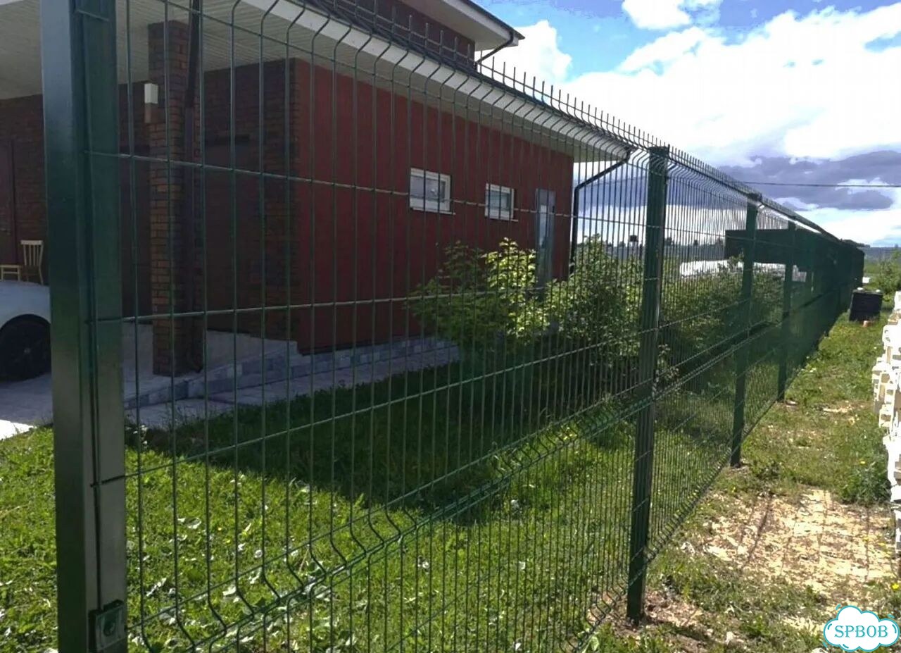 Забор из сетки 3Д гиттер с установкой фото 7