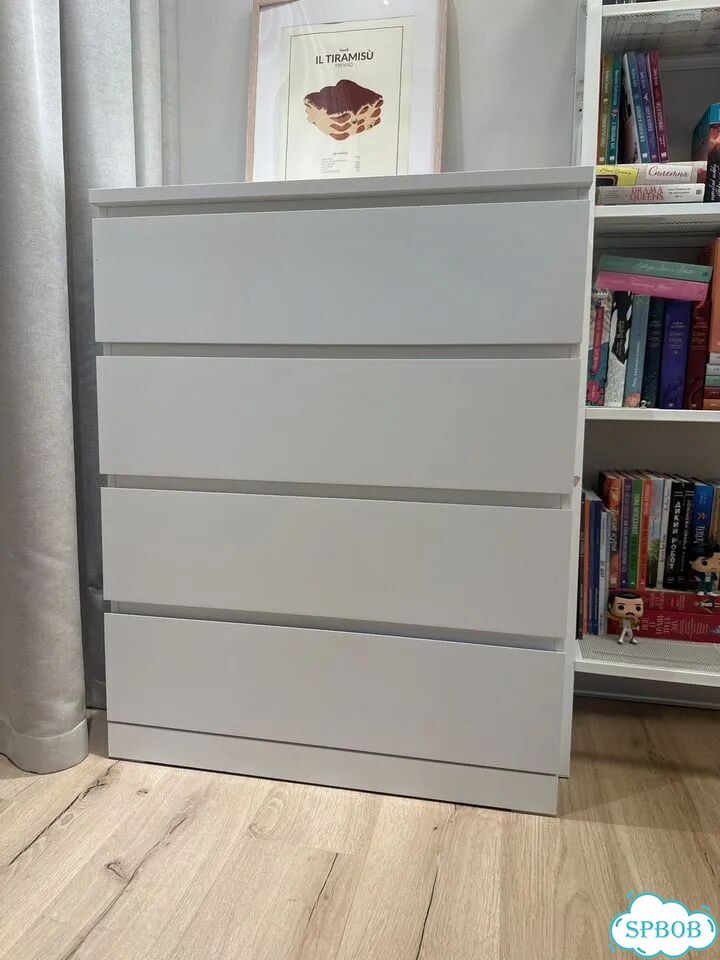 Комод Мальм Икеа белый 4 ящика фото 5