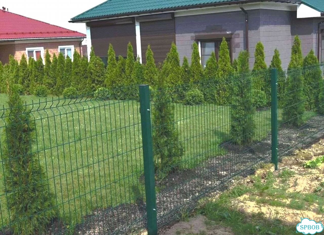 Забор из сетки 3Д фото 5