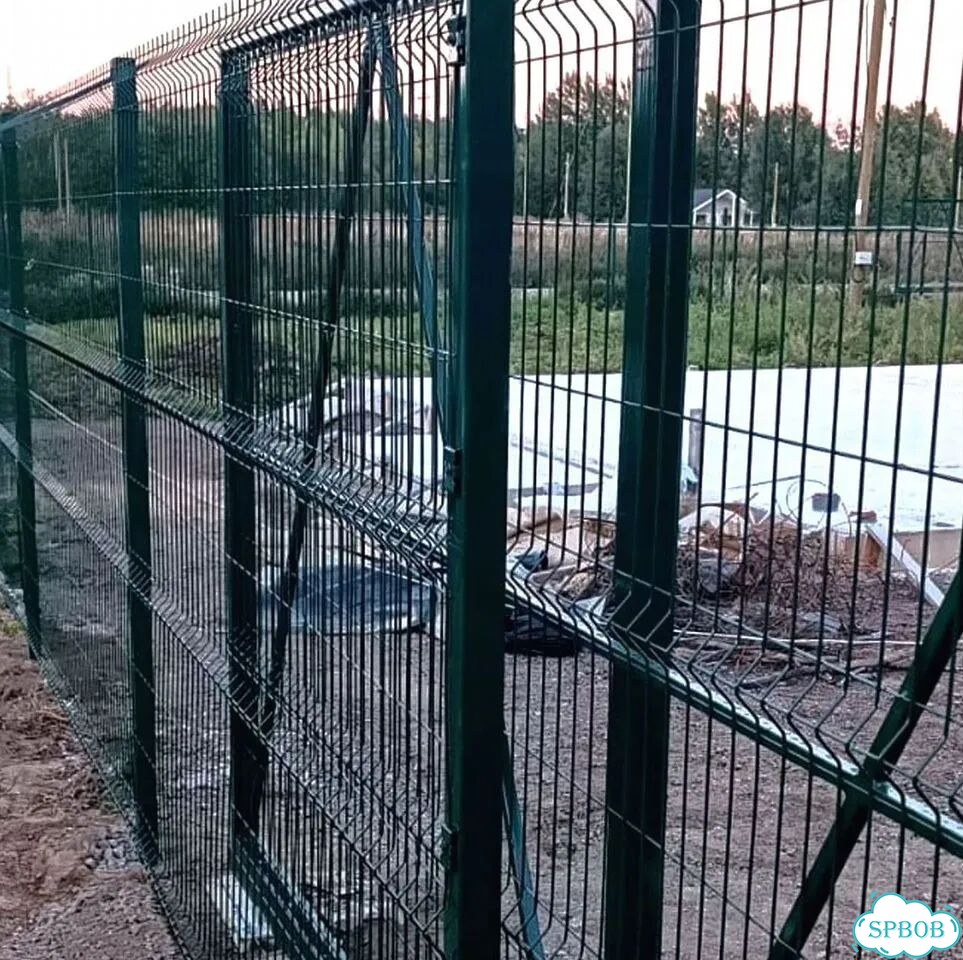 Забор из сетки 3Д гиттер с установкой фото 9
