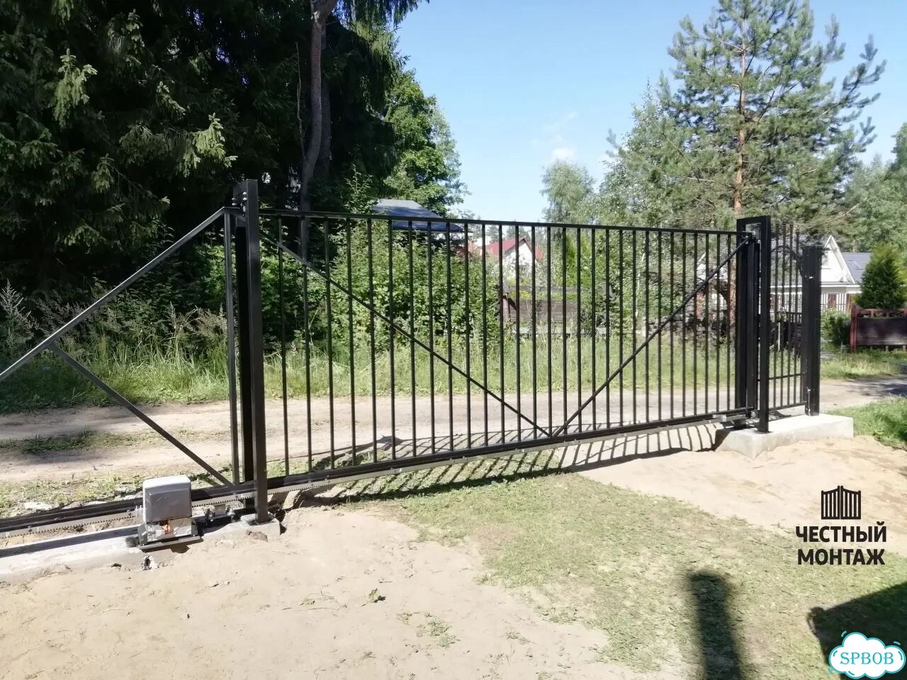 Ворота откатные 4 метра фото 2