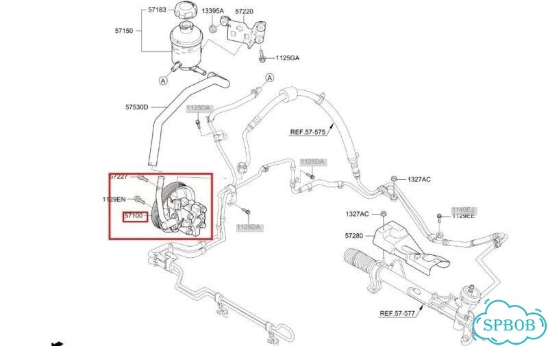 Насос гидроусилителя руля Kia Carnival YP D4HB фото 3