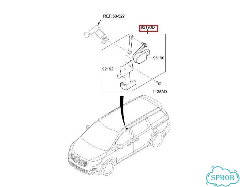 Датчик высоты дорожного просвета Kia Carnival YP фото 3