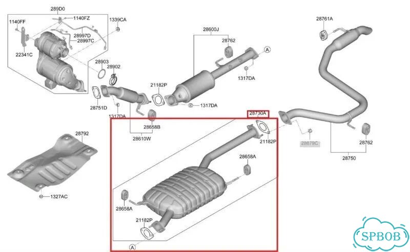 Средняя часть глушителя Kia Carnival YP D4HB 2018 фото 3