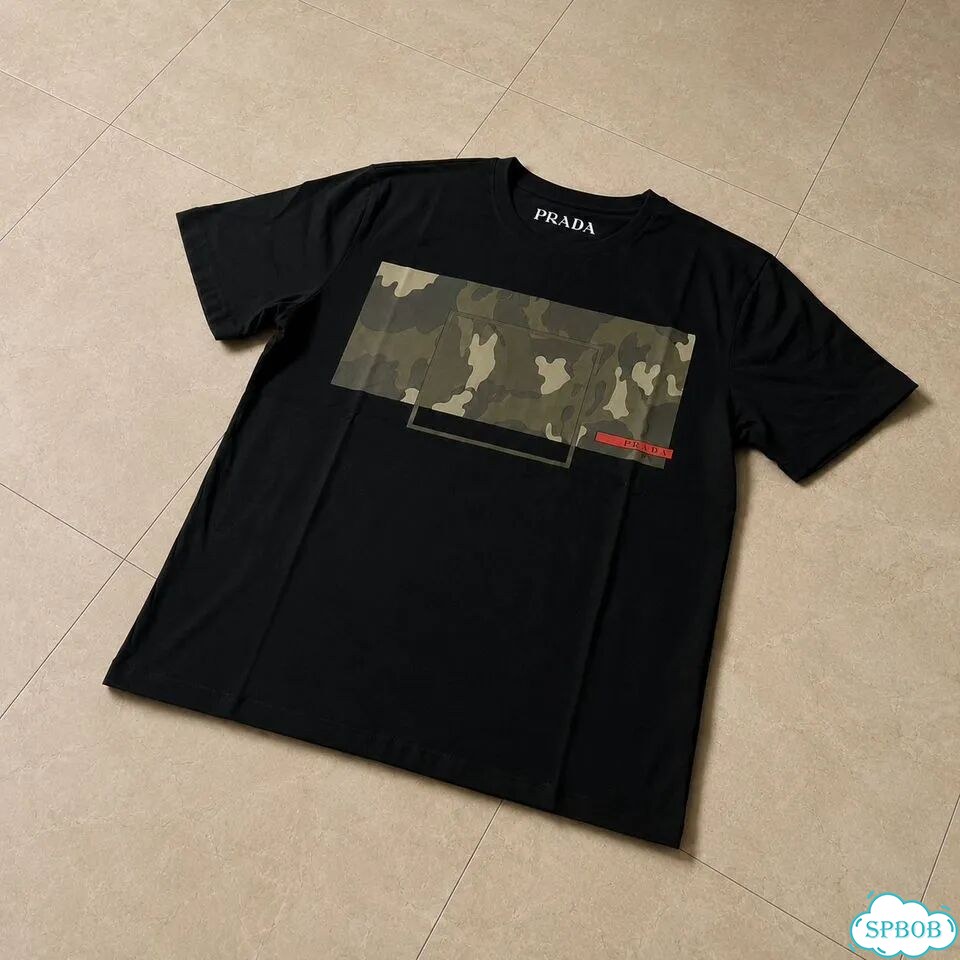 Футболка Prada Camo Черная фото 1