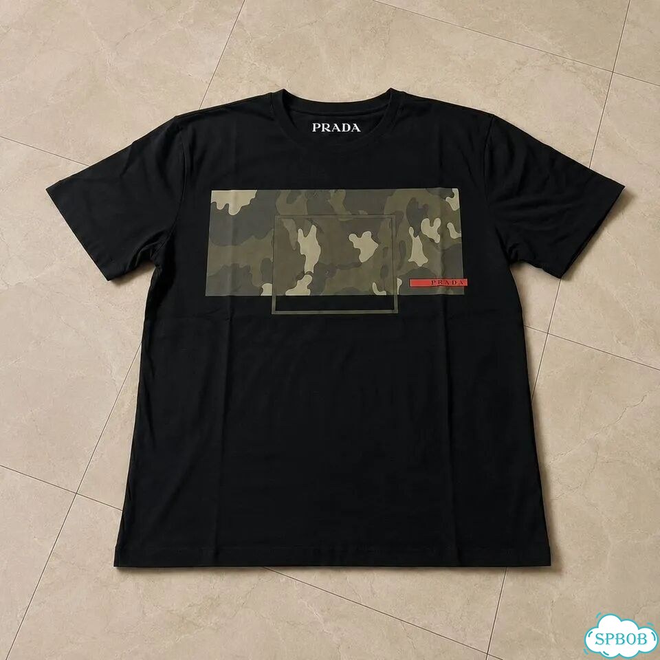 Футболка Prada Camo Черная фото 2