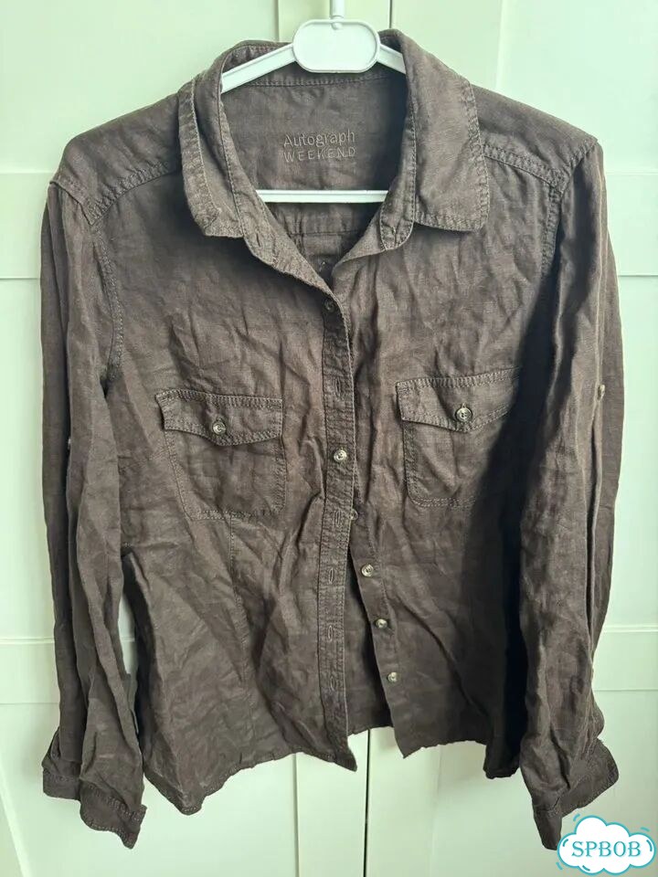 Marks spencer рубашка лен 14uk 48 фото 1