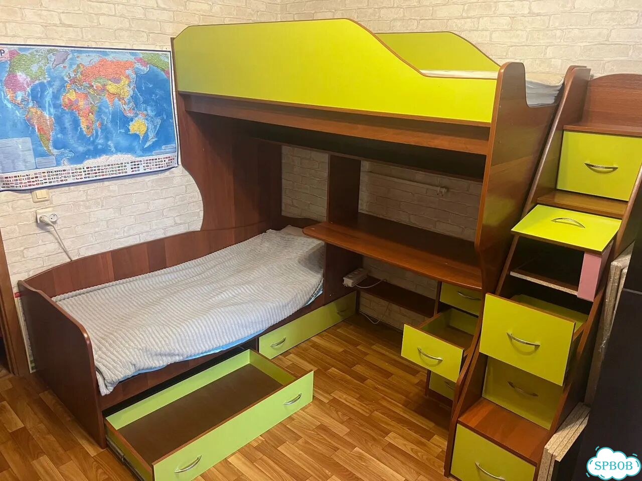 Кровать двухъярусная 80×200 фото 1