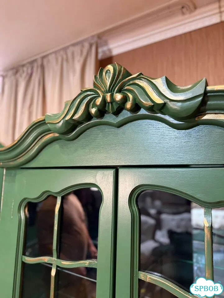 Буфет витрина, Винтаж Барокко, массив дерева фото 8