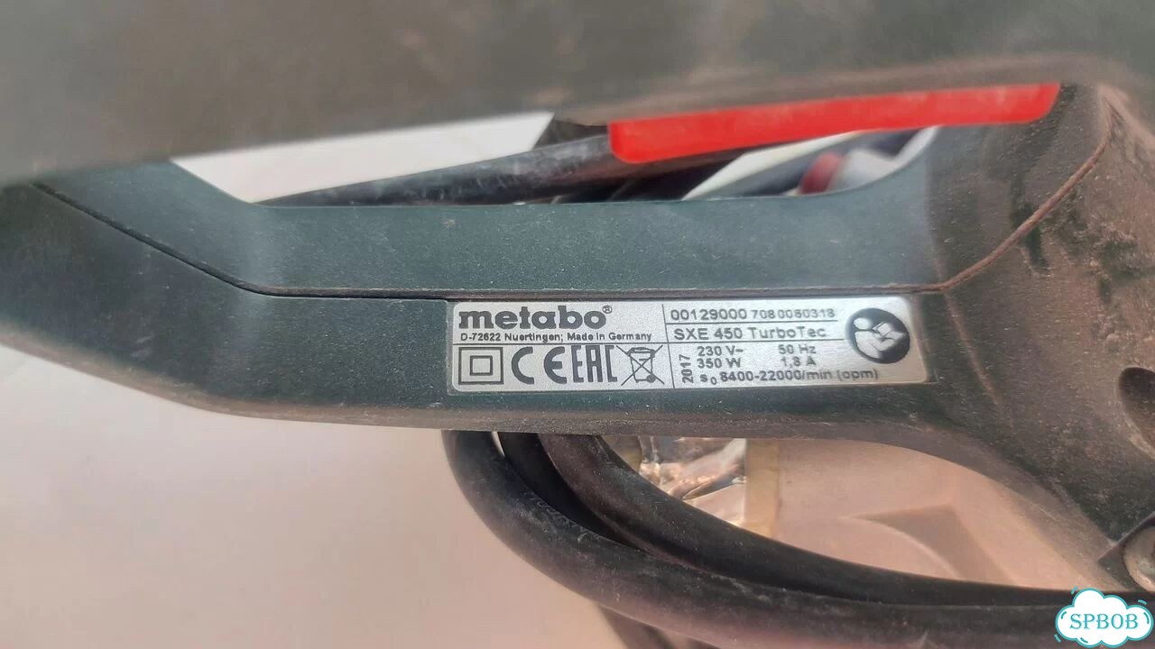 Шлифовальная машинка metabo sxe 450 trunova tec фото 2