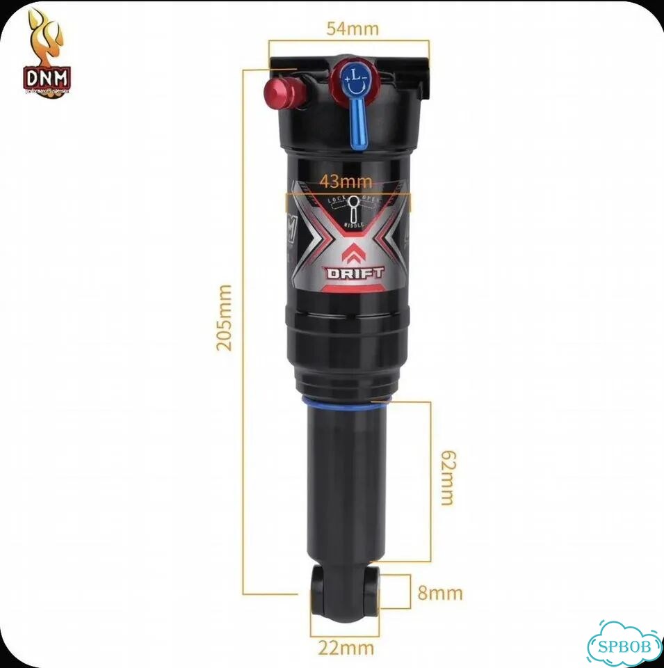 Амортизатор для велосипеда DNM TRU-8RC, 205MM*62MM фото 6