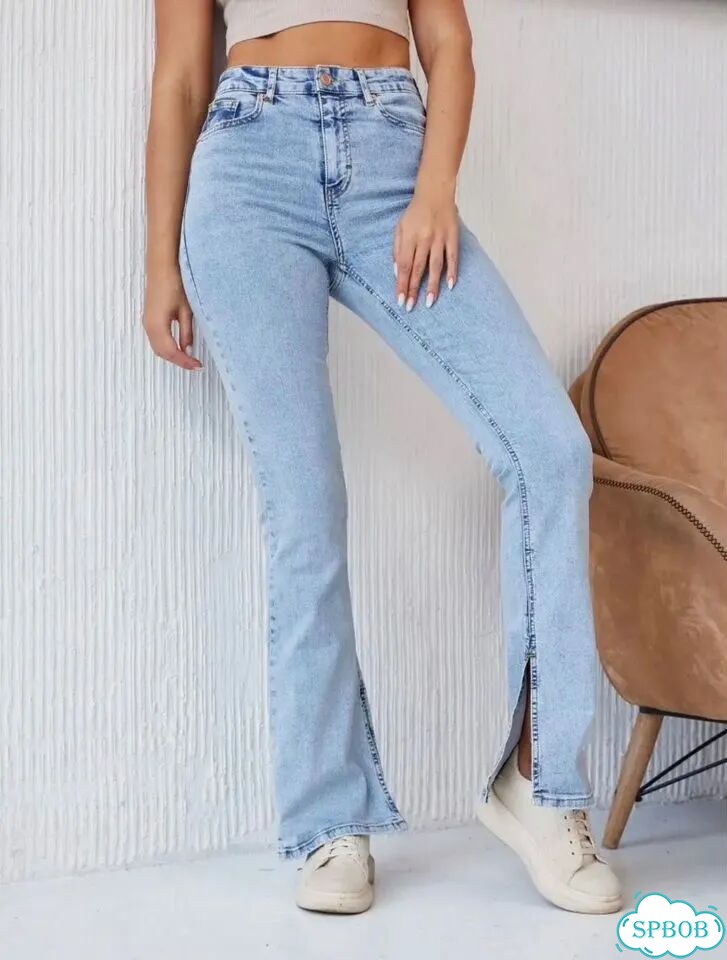 Джинсы женские клеш с разрезом от колена Zara фото 2