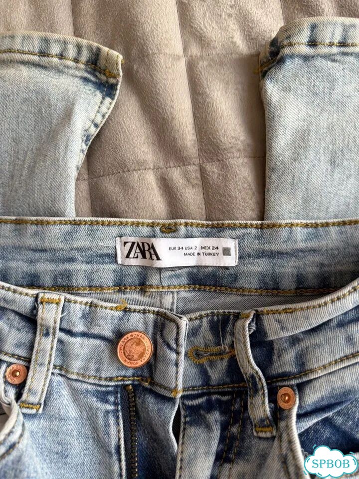 Джинсы женские клеш с разрезом от колена Zara фото 9