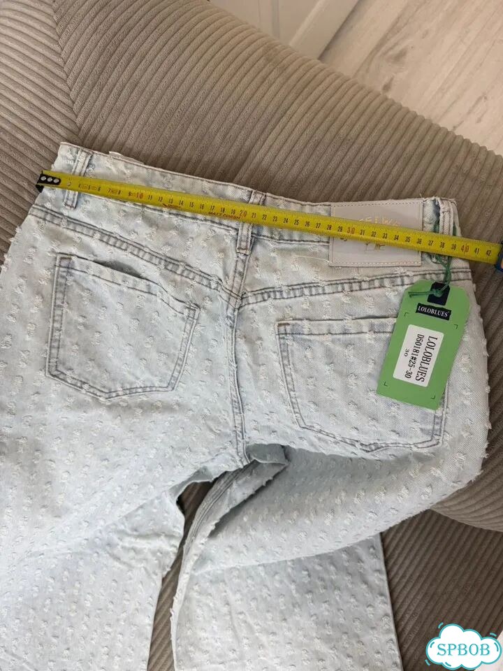 Джинсы женские широкие со стразами 46 -48 фото 4