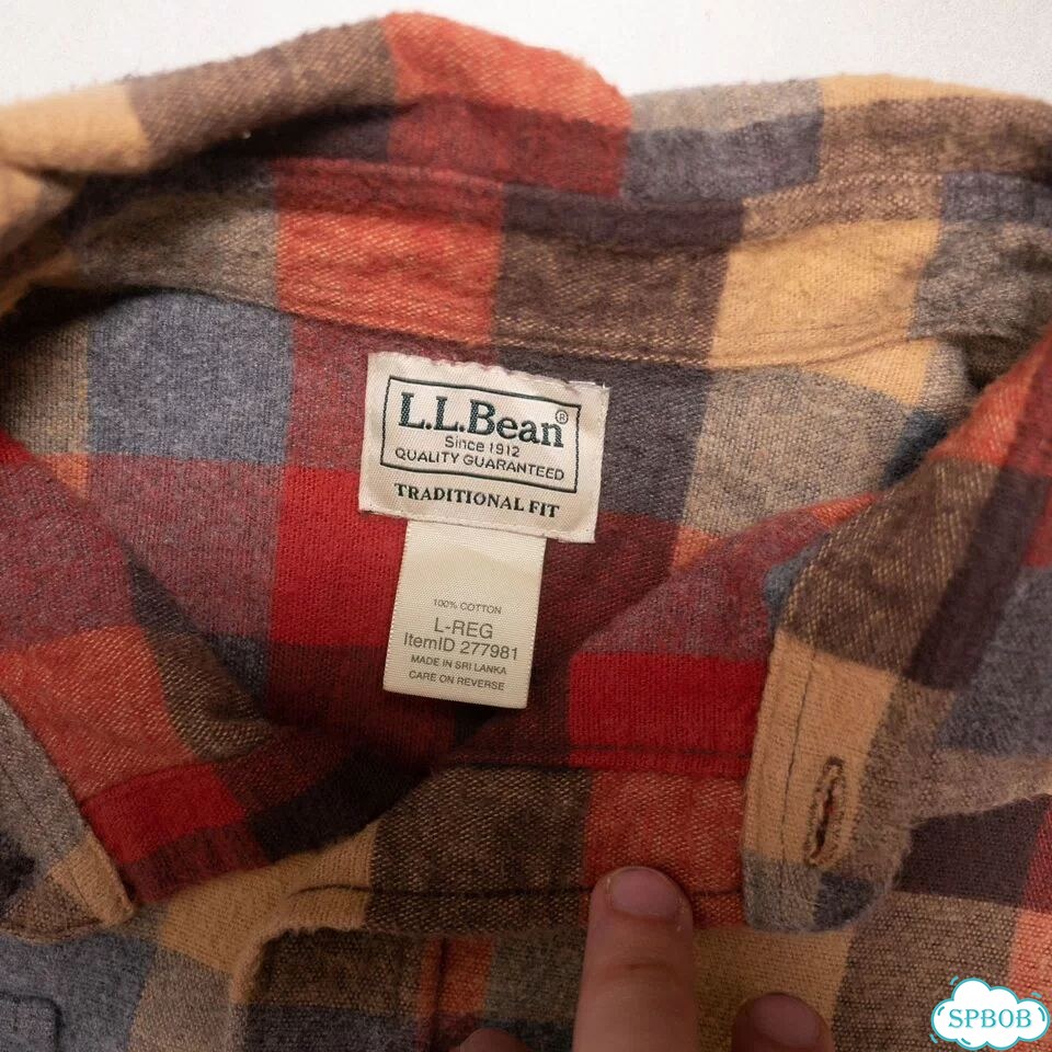 L.L. Bean L фланелевая рубашка фото 7