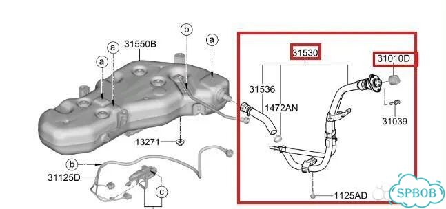 Горловина бака AdBlue Kia Carnival YP D4HB 2018 фото 3