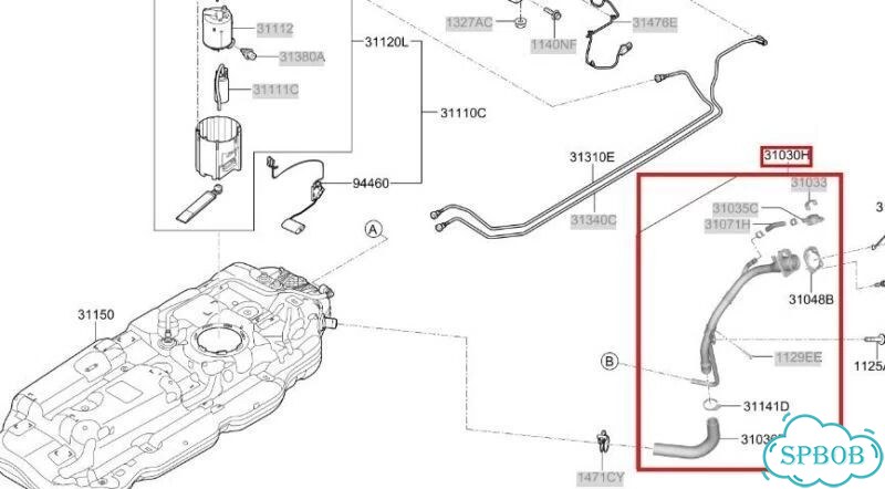 Горловина топливного бака Kia Carnival YP D4HB фото 3