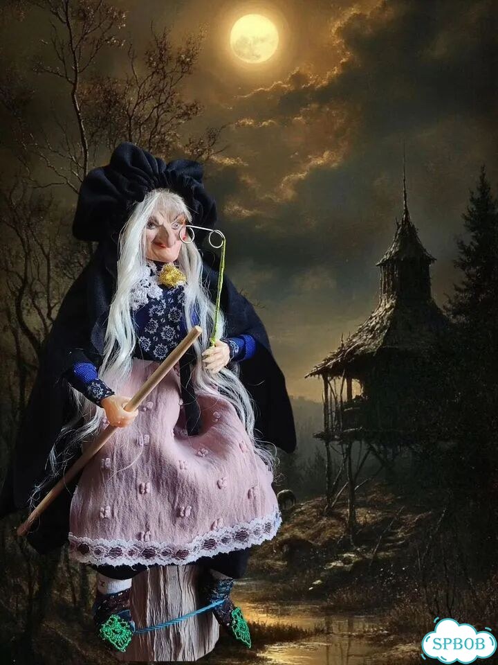 Кукла Баба Яга, ведьма, коллекционная фото 2