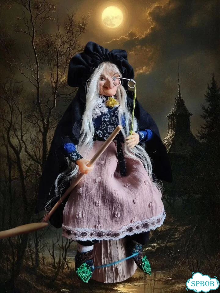 Кукла Баба Яга, ведьма, коллекционная фото 7