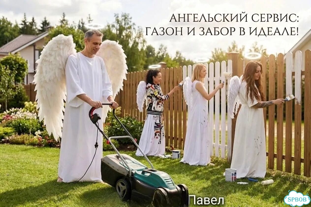 Покос участка, покраска забора фото 1