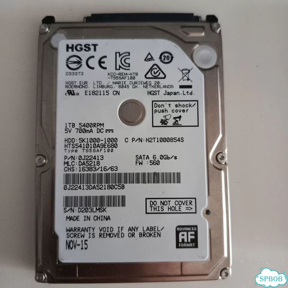 Hitachi 1Тб 2.5 дюймов HTS541010A9E680-2.5 фото 1