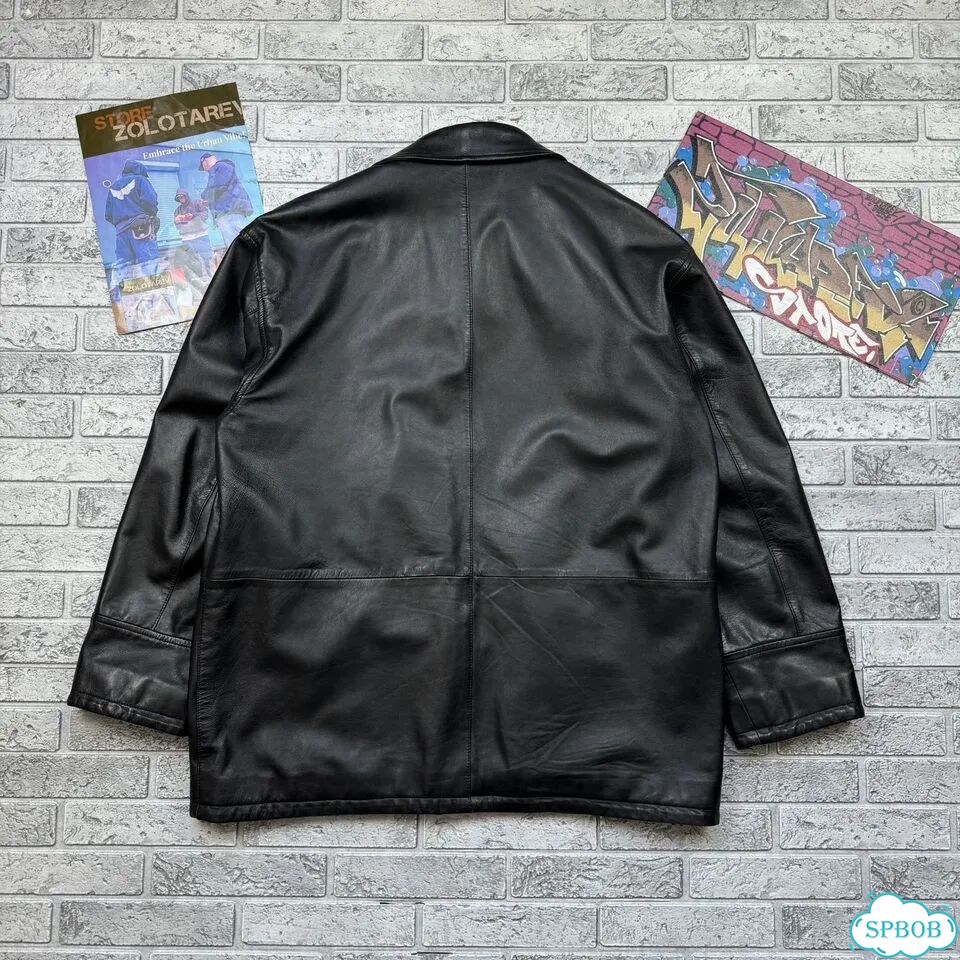 Кожаная куртка Burberry «Black Vintage Nova Check» фото 10