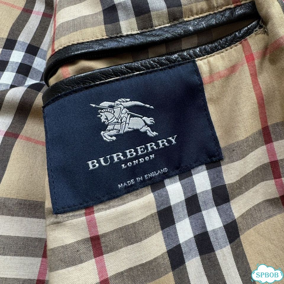 Кожаная куртка Burberry «Black Vintage Nova Check» фото 5