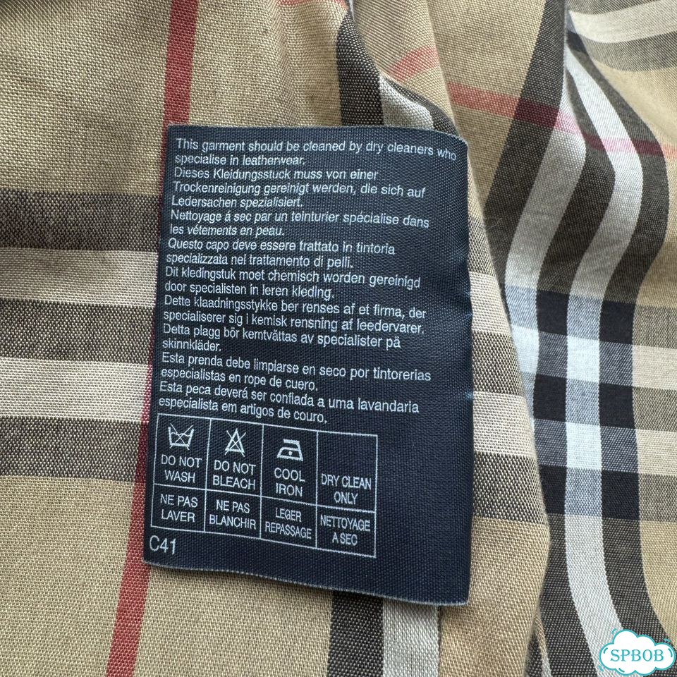Кожаная куртка Burberry «Black Vintage Nova Check» фото 6