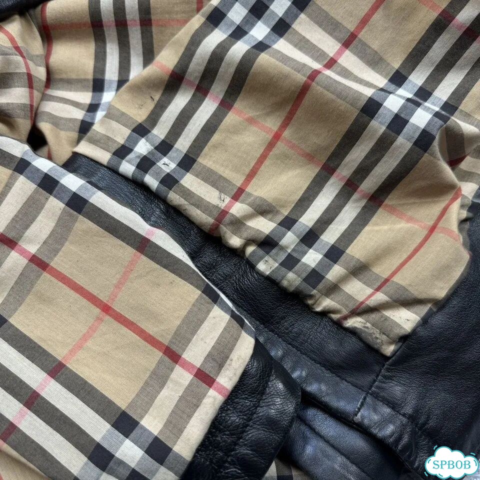 Кожаная куртка Burberry «Black Vintage Nova Check» фото 9