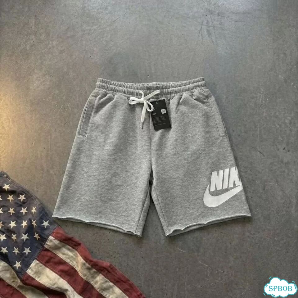 Шорты Nike big logo серые фото 2