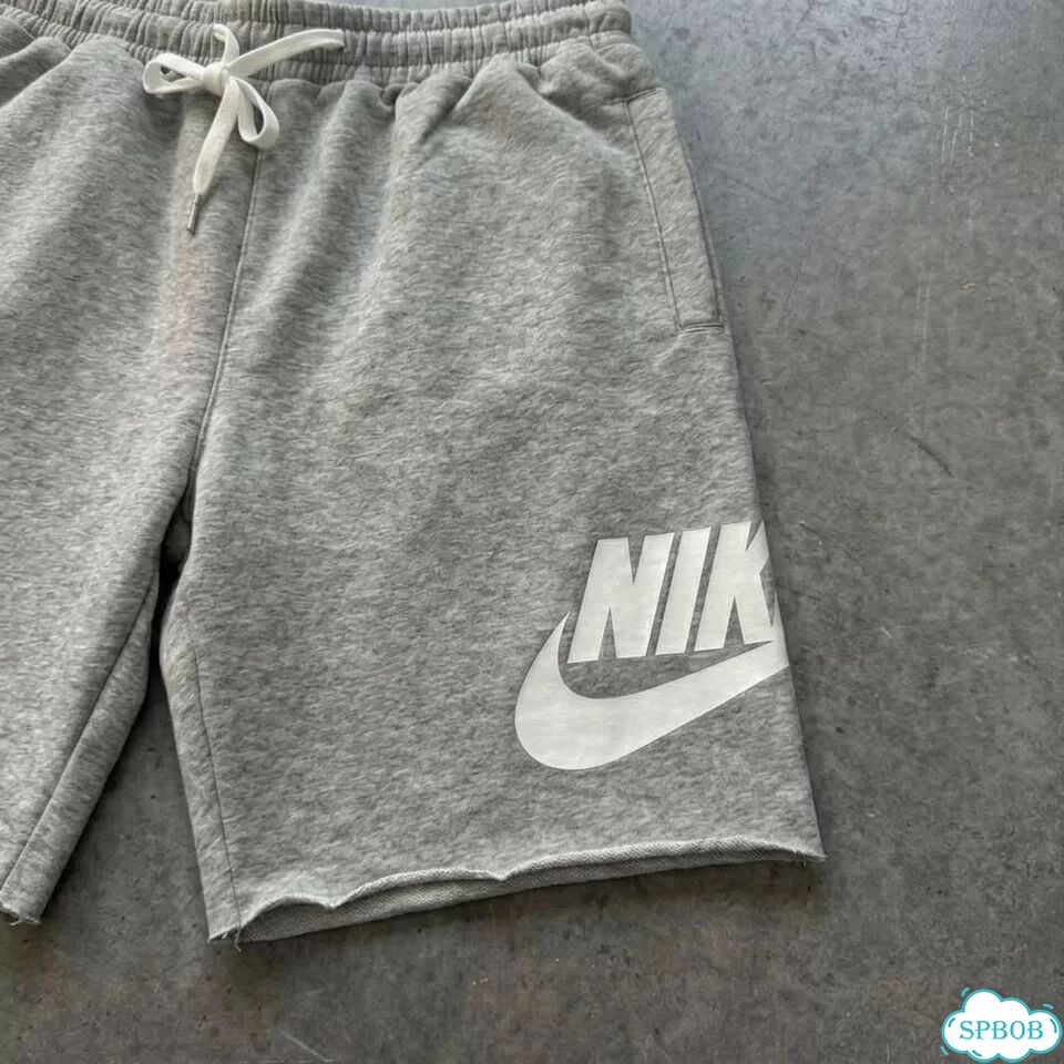 Шорты Nike big logo серые фото 3