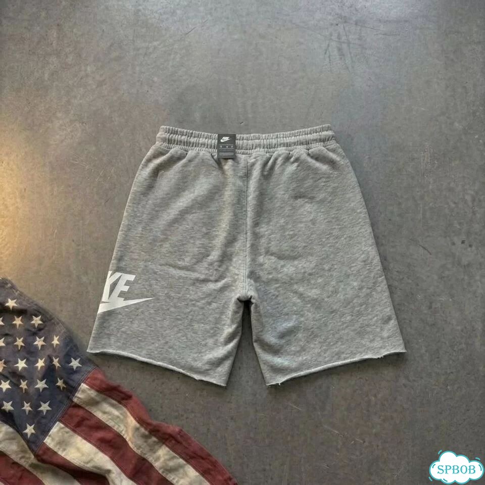 Шорты Nike big logo серые фото 4