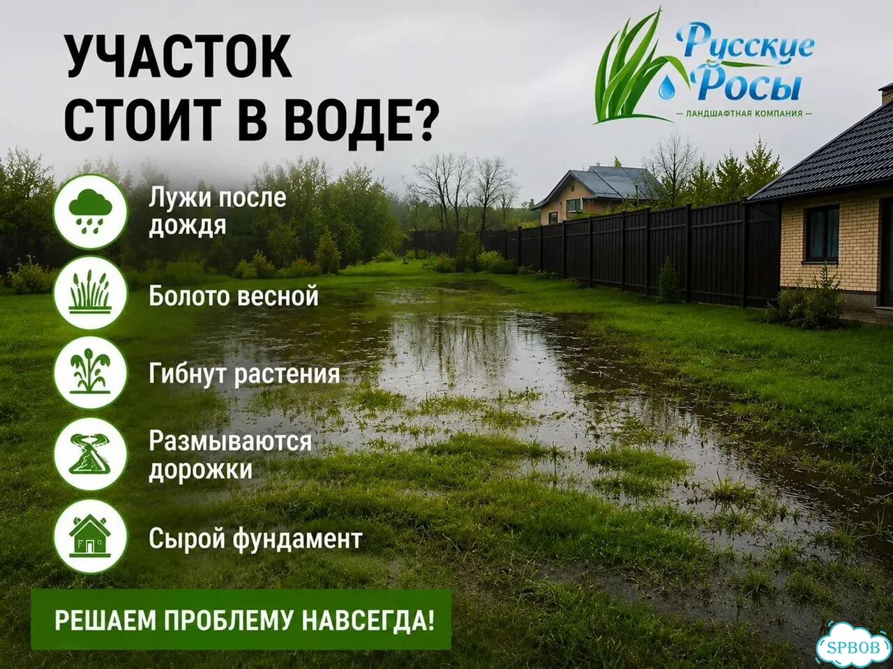 Дренаж участка под ключ Отвод воды и осушение фото 2