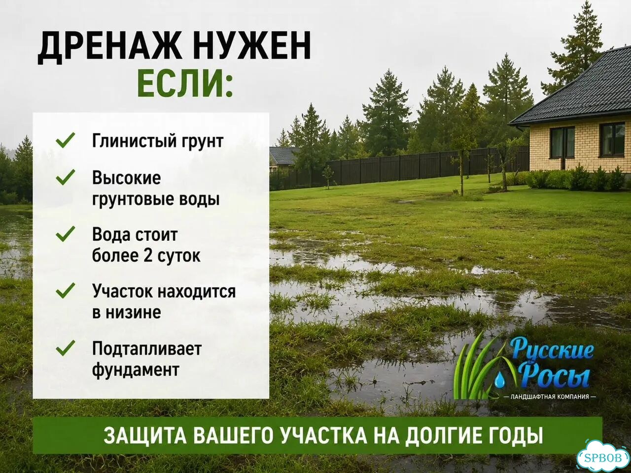 Дренаж участка под ключ Отвод воды и осушение фото 3