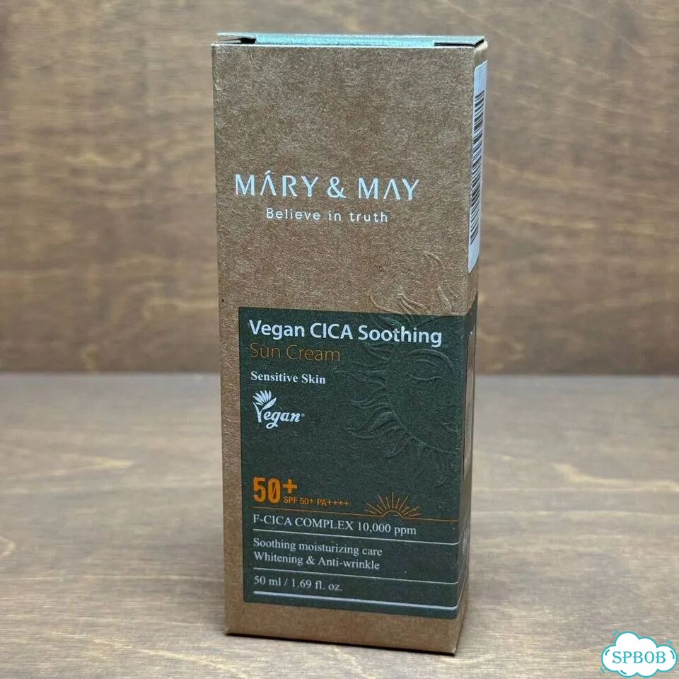 Кpем солнцезащитный Mary&May Vegan Cica SPF 50 фото 1